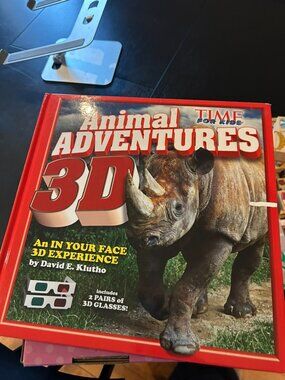 📚🦁 Time for Kids: Animal Adventures 3D Book – Includes 2 Pairs of 3D Glasses